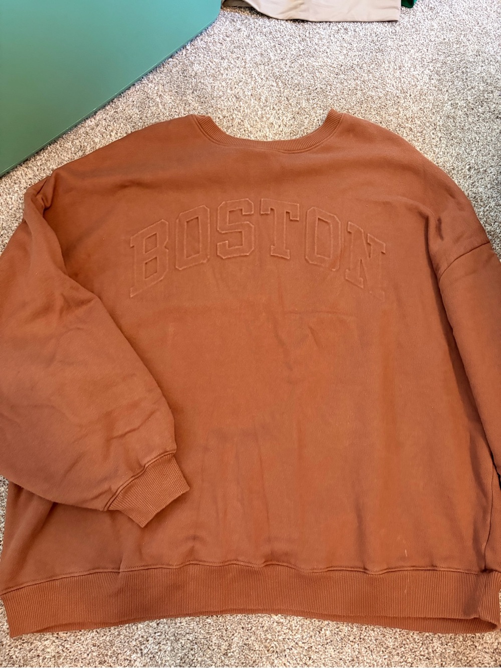 Buckle Boston Pullover Sweatshirt - Rust Brown